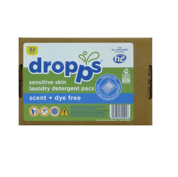 Экологичные капсулы для стирки dropps без запаха 32шт